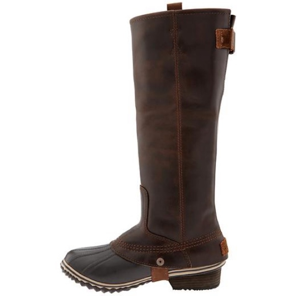 Sorel Dark Brown Leather Slimpack Equestrian Boots